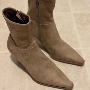 Steve Madden Taupe Ankle Booties